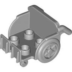 LEGO part WHEEL CHAIR in Medium Stone Grey/ Light Bluish Gray