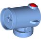 Duplo Cannon Shooting with Axle Hole and Red Firing Button