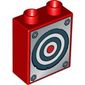 Duplo Brick 1 x 2 x 2 with Target Print