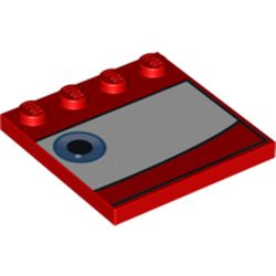 Plate Special 4 x 4 with Studs on One Edge and Eye on White Background Print Right