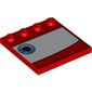 Plate Special 4 x 4 with Studs on One Edge and Eye on White Background Print Right