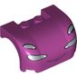 Vehicle Body, Wheel Arch / Mudguard 3 x 4 x 1 2/3 Curved with Front with Headlights and Thin Smile Print