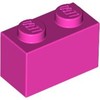 Dark Pink Brick 1 x 2