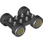 Duplo Car Base 2 x 4 with Black Tires & Yellow 'Y' Spoke Wheels
