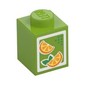 Brick 1 x 1 with Oranges Print [Juice Carton]