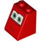 Slope 65° 2 x 2 x 2 with Bottom Tube and Eyes, Green on White Background and Smile Print 2