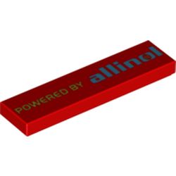 Tile 1 x 4 with 'POWERED BY allinol' Print