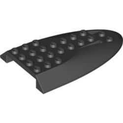 LEGO part 87615 Roof tile 6x10 w. double bow in Black