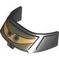 Glass for Aircraft Fuselage Curved Forward 6 x 10 Top with Blue Eyes and Gold Goggles Print