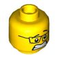Minifig Head J. Kawaguchi / Businessman, Glasses, Smiling / Scared Print
