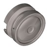 Flat Silver Wheel 11 x 6 with Smooth Hubcap