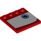 Plate Special 4 x 4 with Studs on One Edge and Eye on White Background Print Left