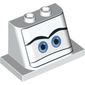 Windscreen 2 x 3 x 2 with 2 x 4 Base with Blue Eyes on White Background Print (The Queen)