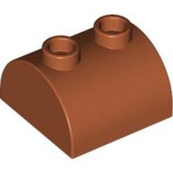 LEGO part 30165 BRICK 2X2 W. BOW AND KNOBS in Dark Orange