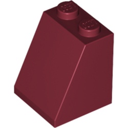 LEGO part ROOF TILE 2X2X2/65 DEG. in Dark Red (4625281|3678)