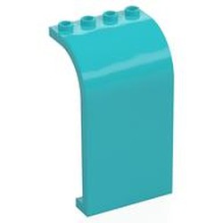 LEGO part  WALL ELEMENT W/ CURVE 3X4X6 in Medium Azure