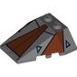 Wedge Sloped 4 x 4 Triple, Stud Notches with Sith Nightspeeder Print