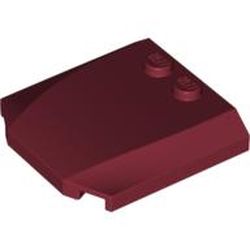 LEGO part 10045677 PLATE 4X4X2/3 in Dark Red