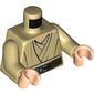 Torso Robe, Light Nougat Neck, Reddish Brown Belt Print, Tan Arms, Light Nougat Hands