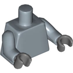 Torso, Sand Blue Arms, Dark Bluish Gray Hands [Plain]