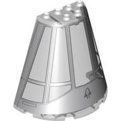 Cone Half 8 x 4 x 6 with Light Bluish Gray Cockpit Print
