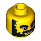 Minifig Head Evil Dwarf, Bushy Beard and Eyebrows, Angry Mouth, White Pupils Print [Blocked Open Stud]