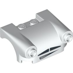 Vehicle Body, Wheel Arch / Mudguard 3 x 4 with Headlights, Moustache Grille and Mouth Print