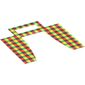Curtain with Red, Yellow and Green Print