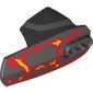 Large Figure Limb Cover, Size 6, Armor with Ball Joint Socket with Yellow and Red Flames Print (Fire Lord)