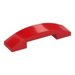 Slope Curved 4 x 1 Double with No Studs with print