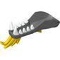 Creature Body Part, Dragon Head Lower Jaw with White Teeth and Yellow Spines Print