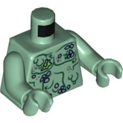 Torso Bare Chest with Marine Growth Print, Sand Green Arms and Hands