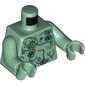 Torso Bare Chest with Marine Growth Print, Sand Green Arms and Hands