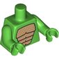 Torso Scales Print (Lizard Costume), Bright Green Arms and Hands