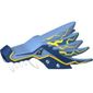 Creature Body Part, Dragon Head Upper Jaw with Dark Blue Sections and Yellow Lightning Print