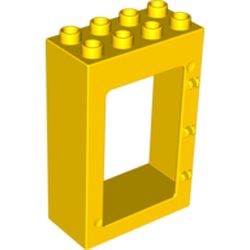LEGO part DOOR FRAME, 2X4X5 in Bright Yellow/ Yellow