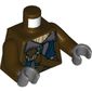 Torso Stitched Jacket over Dark Bluish Gray Shirt, Dark Brown Arms, Dark Bluish Gray Hands