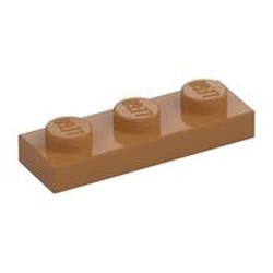 LEGO part 3623 PLATE 1X3 in Medium Nougat