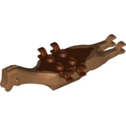 Animal Body Part, Dinosaur, Pteranodon Body, 4 Studs, 6 Clips with Reddish Brown Top