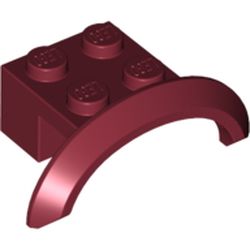LEGO part 28579 BRICK 2X4X1 W. SCREEN NO. 2 in Dark Red