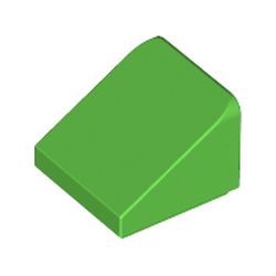 LEGO part 54200 ROOF TILE 1X1X2/3, PC in Bright Green