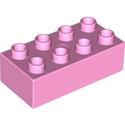 LEGO part 3011 DUPLO BRICK 2X4 in Light Purple/ Bright Pink