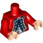 Torso King George's Officer Uniform Print, Red Arms, Light Nougat Hands