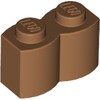 Medium Nougat Brick Special 1 x 2 Palisade [aka Log]