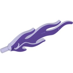 Wave / Flame Rounded Large with Marbled Dark Purple Pattern