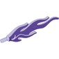 Wave / Flame Rounded Large with Marbled Dark Purple Pattern