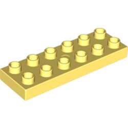 LEGO part 98233 Duplo Plate 2 x 6 in Cool Yellow/ Bright Light Yellow