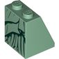 Slope 65° 2 x 2 x 2 with Bottom Tube with Black and Dark Green Robe Print