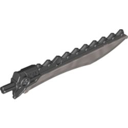 Large Figure Weapon Sword, 11.5L with Sawtooth Back with Flat Silver Blade