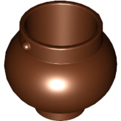 LEGO part 10098374 MINI POT in Reddish Brown